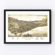 Madison Vintage Map 1885