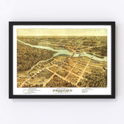Peshtigo Vintage Map 1871