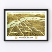 Prairie du Sac Vintage Map 1870