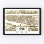 Racine Vintage Map 1883