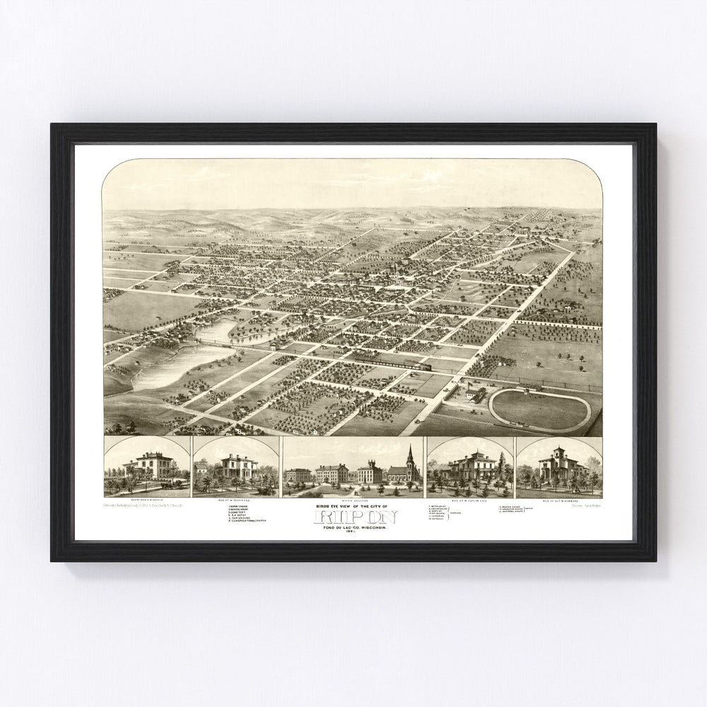 Ripon Vintage Map 1867