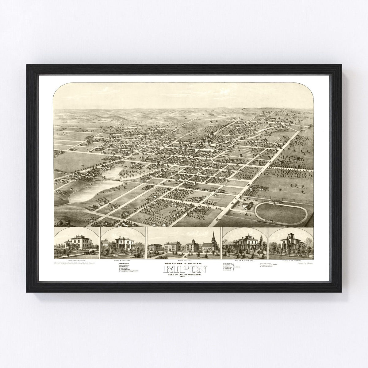 Ripon Vintage Map 1867