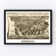 Superior Vintage Map 1893