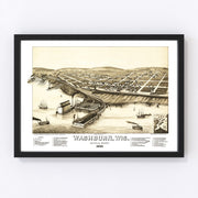 Washburn Vintage Map 1886
