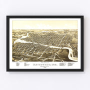 Watertown Vintage Map 1885