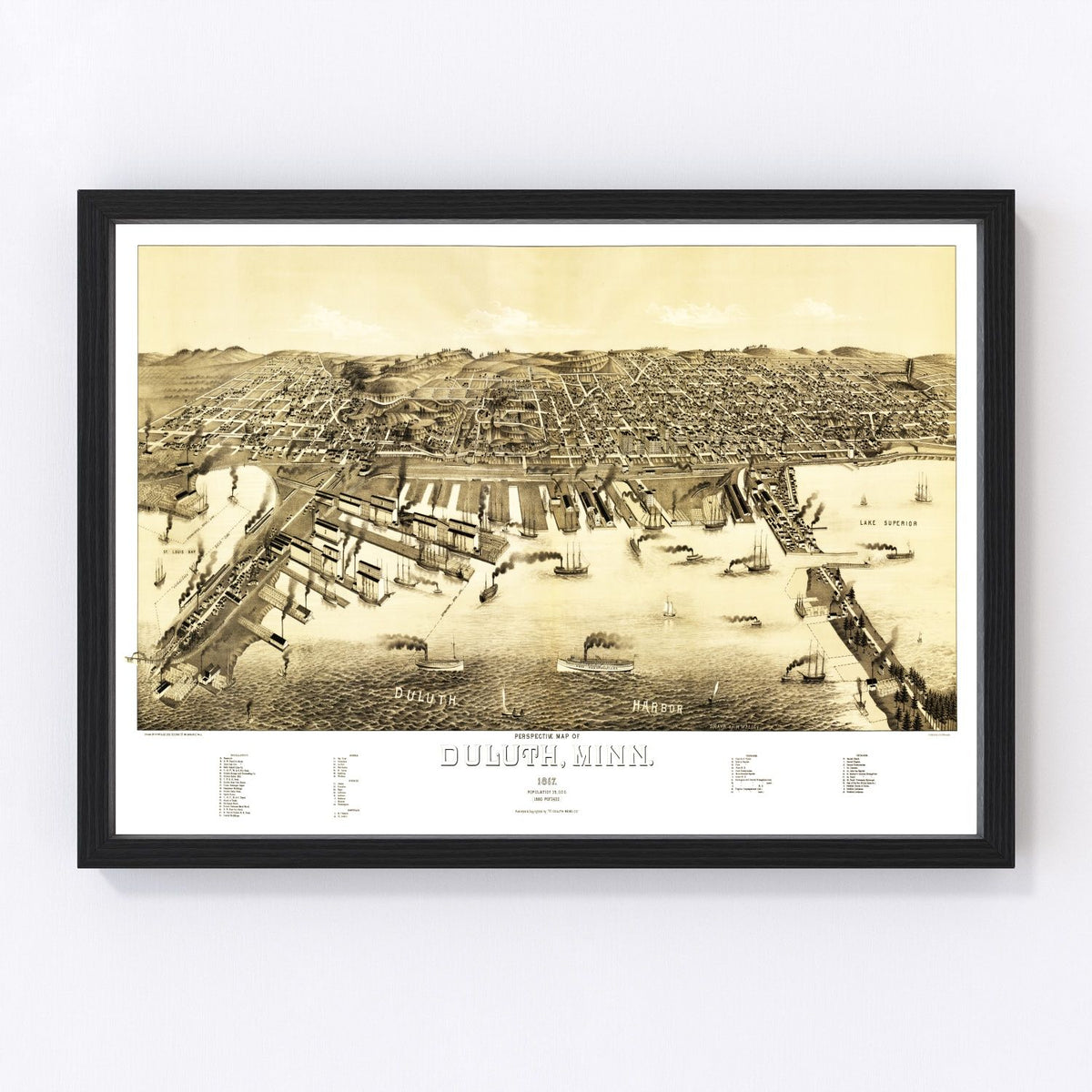 Duluth Vintage Map 1887