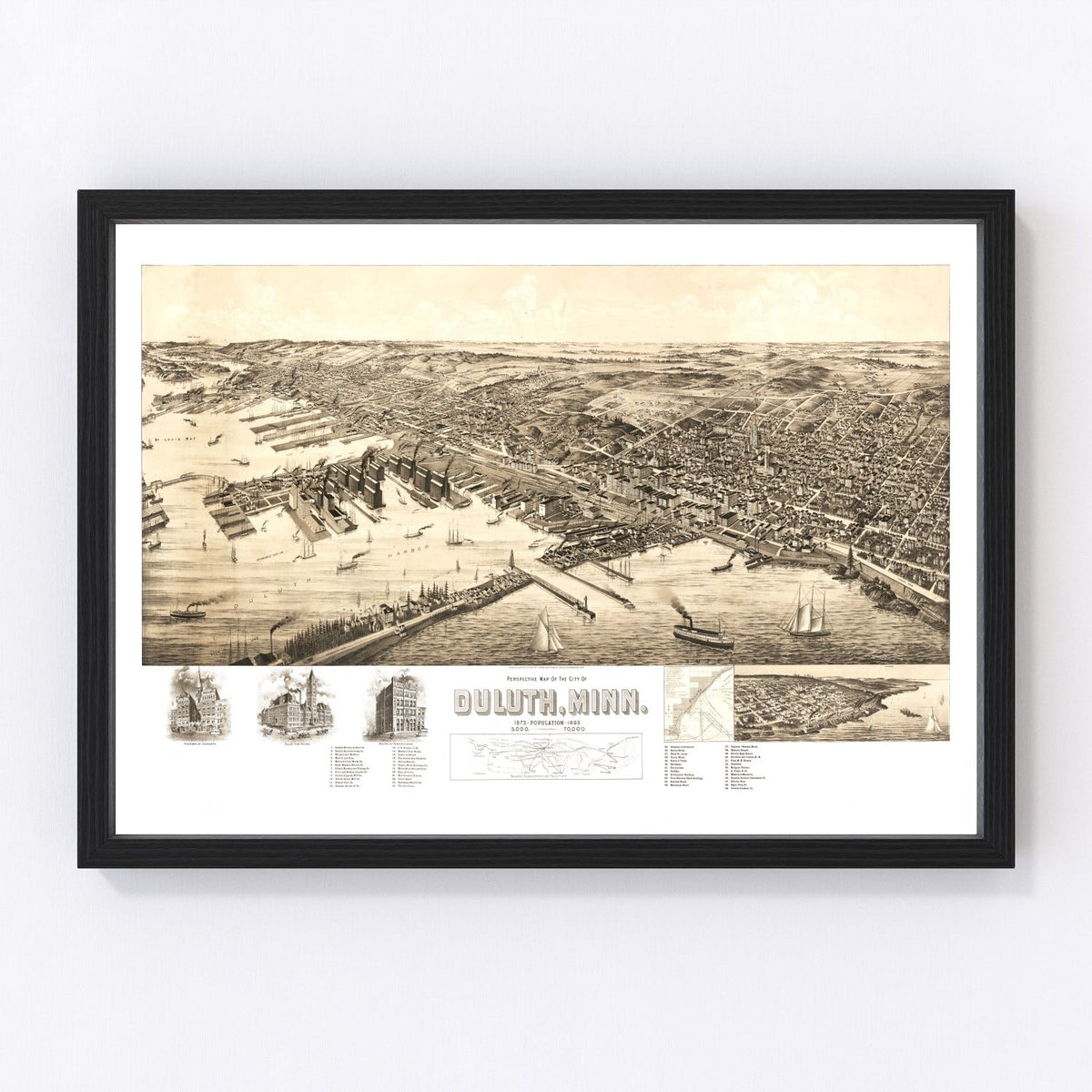 Duluth Vintage Map 1893