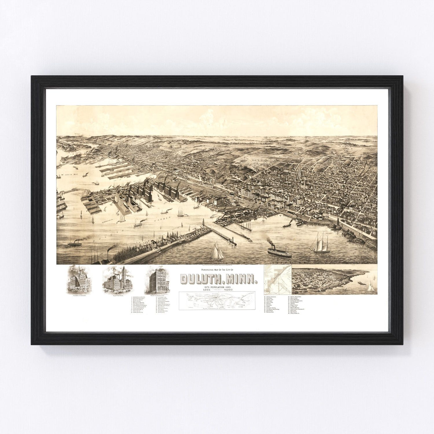 Duluth Vintage Map 1893