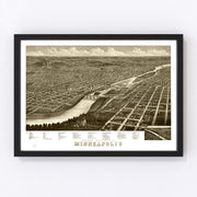 Minneapolis Vintage Map 1879
