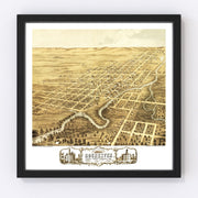 Rochester Vintage Map 1869