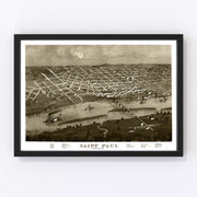 St. Paul Vintage Map 1867