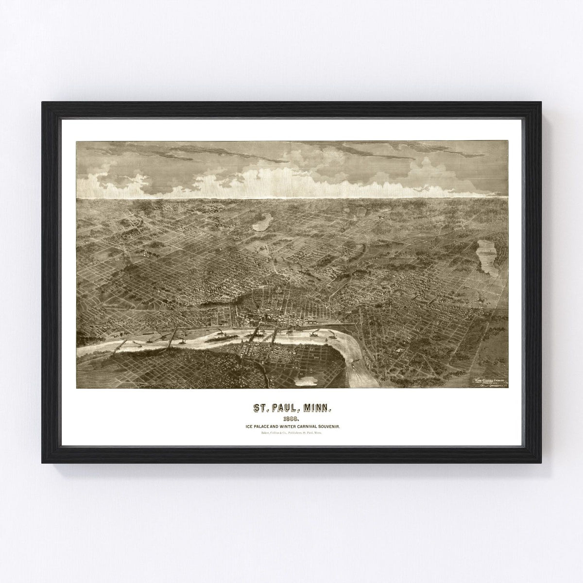 St. Paul Vintage Map 1887