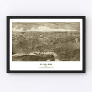 St. Paul Vintage Map 1887