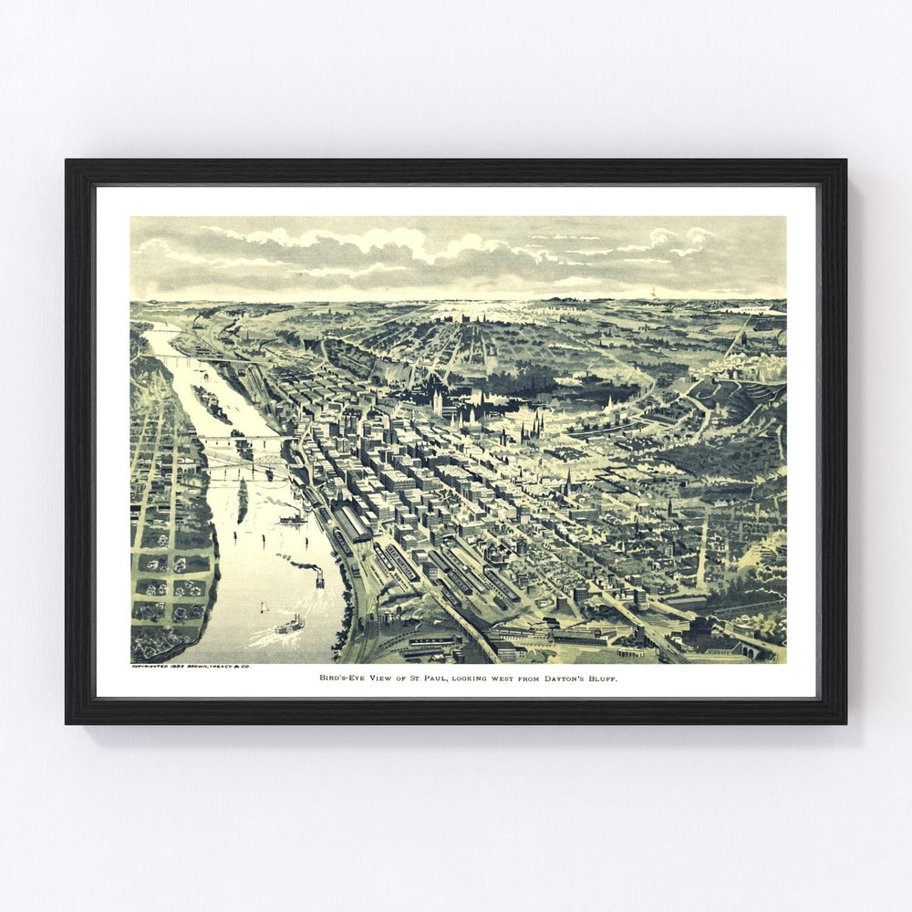 St. Paul Vintage Map 1890