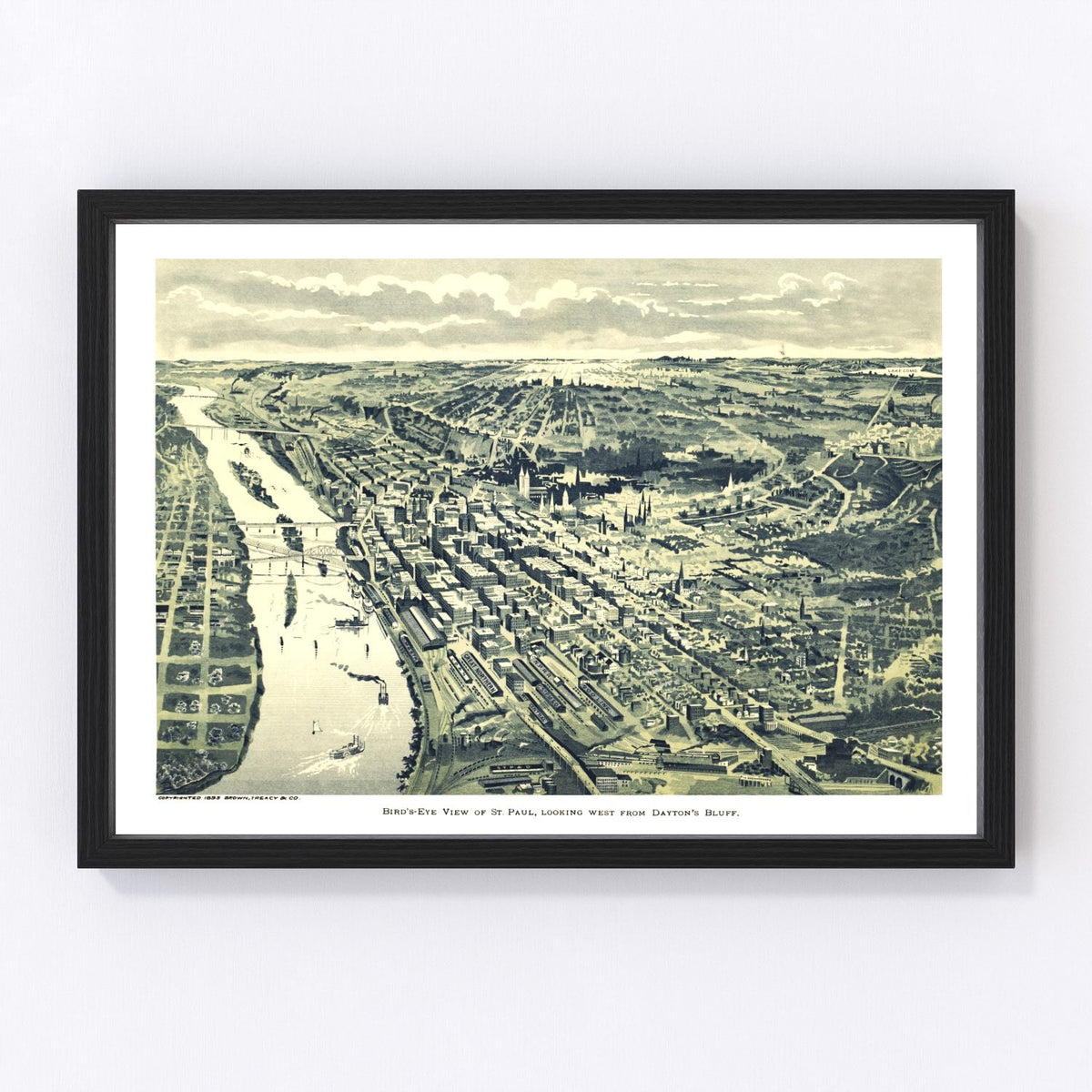 St. Paul Vintage Map 1890