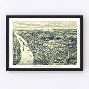 St. Paul Vintage Map 1890
