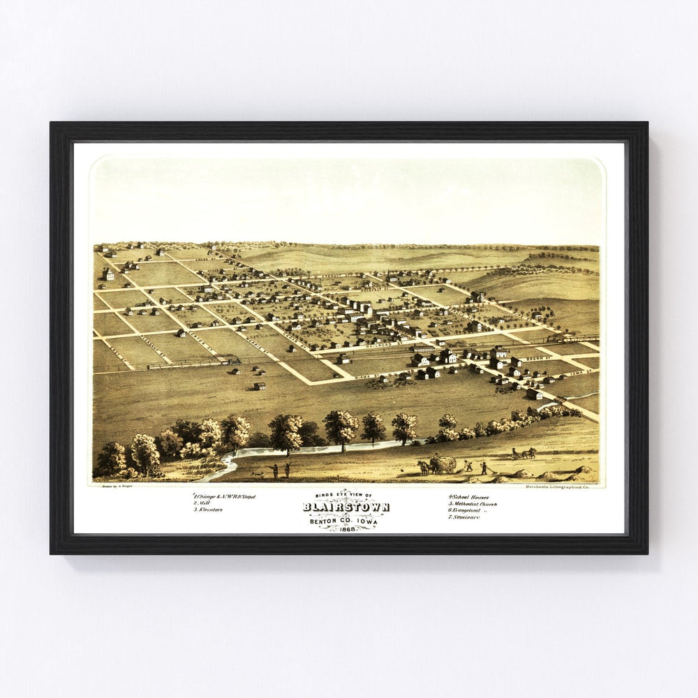 Blairstown Vintage Map 1868