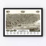 Burlington Vintage Map 1889