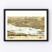 Lyons Vintage Map 1868