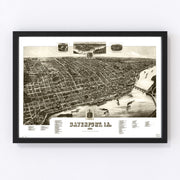 Davenport Vintage Map 1888