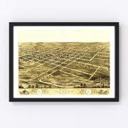 Newton Vintage Map 1868