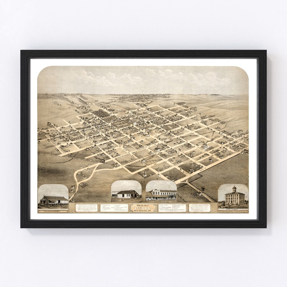 Pella Vintage Map 1869