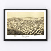 Aurora Vintage Map 1891