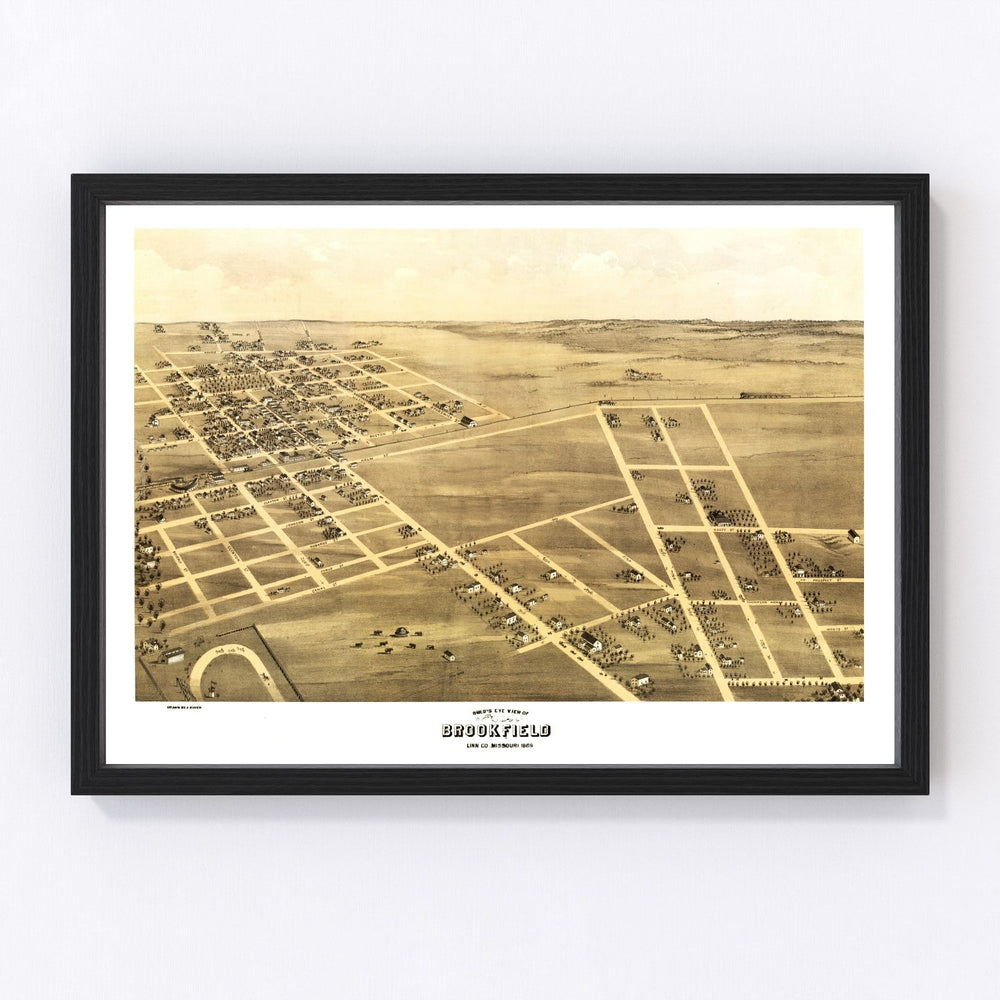 Brookfield Vintage Map 1869