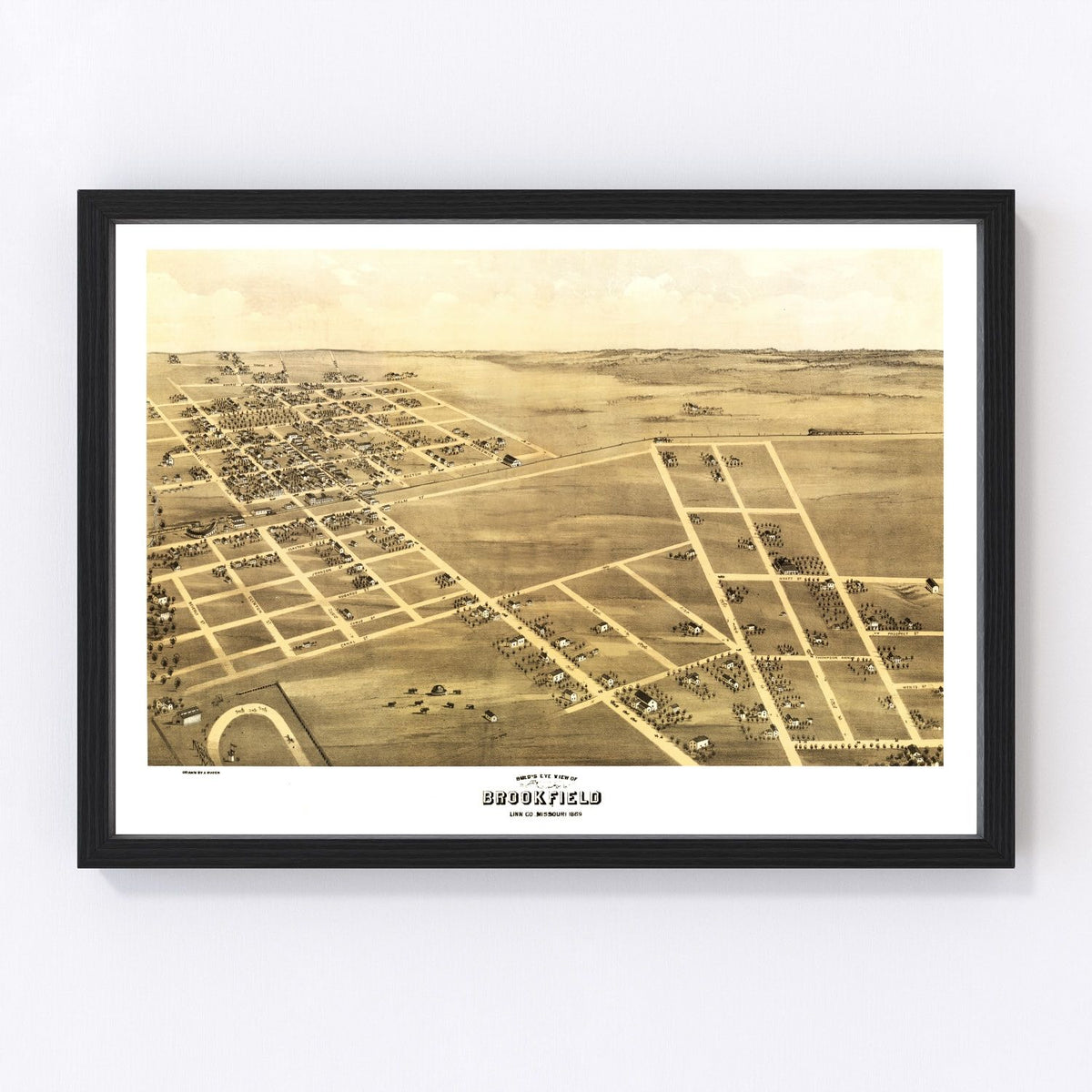 Brookfield Vintage Map 1869