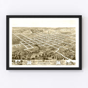 Columbia Vintage Map 1869
