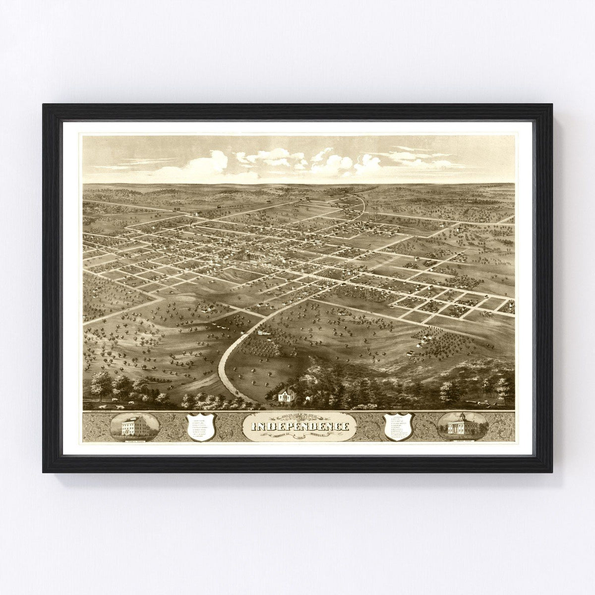 Independence Vintage Map 1868