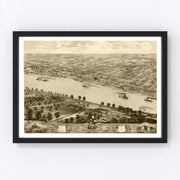 Jefferson City Vintage Map 1869