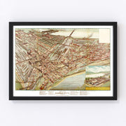Kansas City Vintage Map 1895