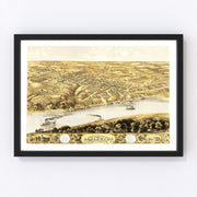 Lexington Vintage Map 1869