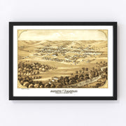 Pacific Vintage Map 1869