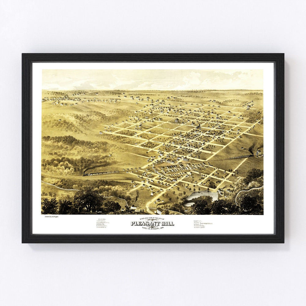 Pleasant Hill Vintage Map 1869