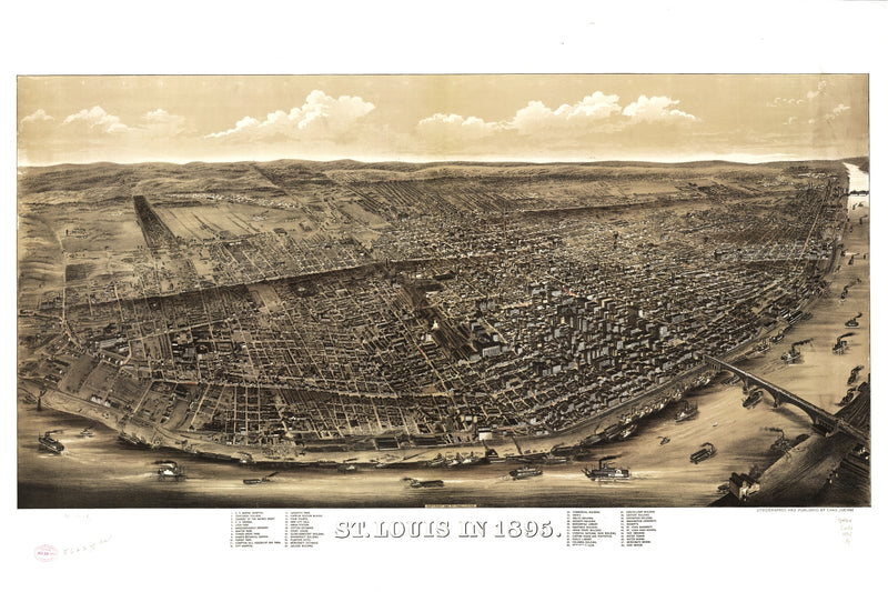Size comparison using Vintage Map of St. Louis, Missouri 1895