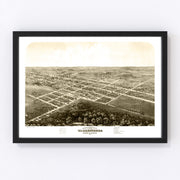 Warrensburg Vintage Map 1869