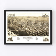 Bismarck Vintage Map 1883