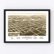 Flandreau Vintage Map 1883
