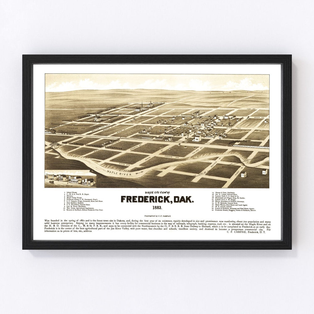 Frederick Vintage Map 1883