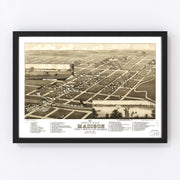 Madison Vintage Map 1883