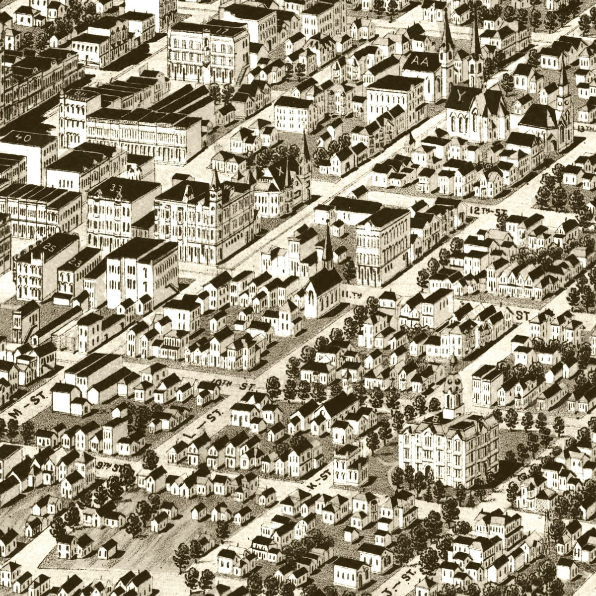 Vintage Lincoln Nebraska Maps