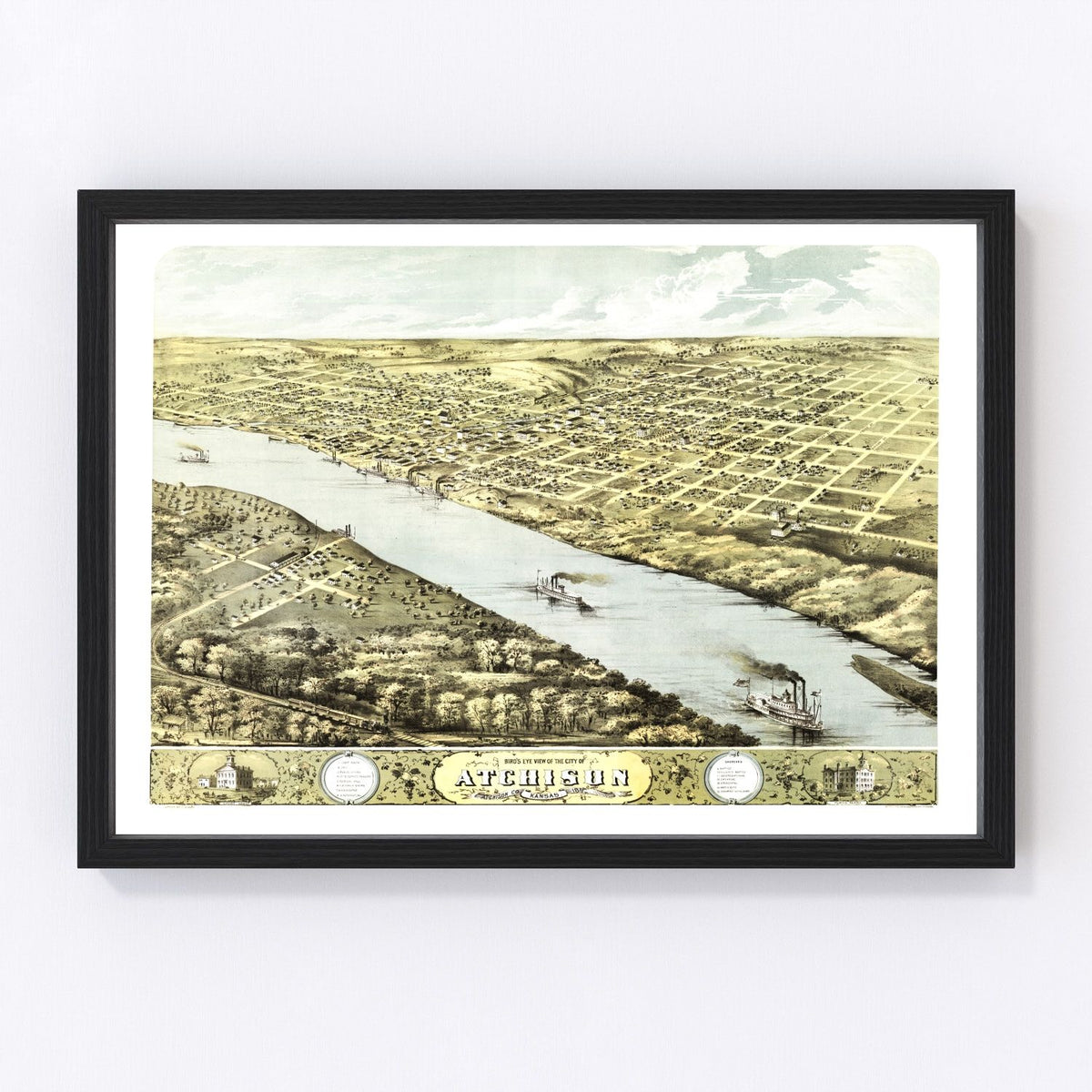 Atchison Vintage Map 1869