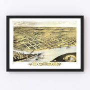 Wyandotte Vintage Map 1869