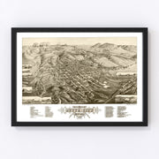 Butte City Vintage Map 1884