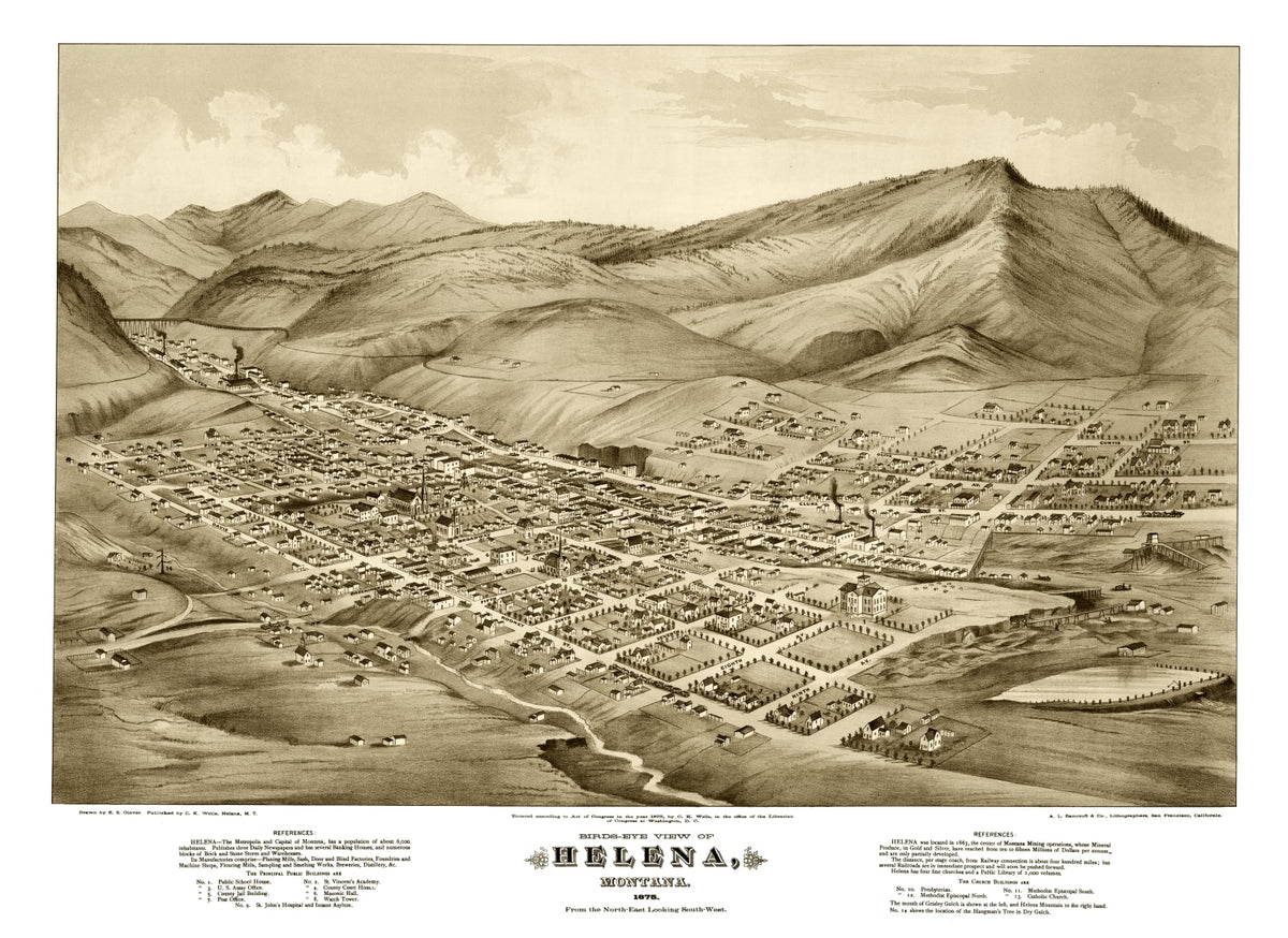 Preview of Vintage Map of Helena, Montana 1875