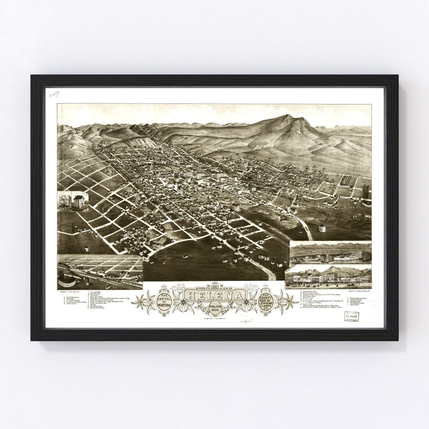 Helena Vintage Map 1883