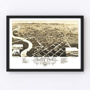 Miles City Vintage Map 1883