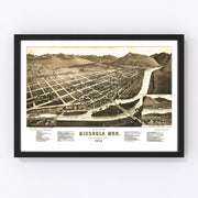 Missoula Vintage Map 1884